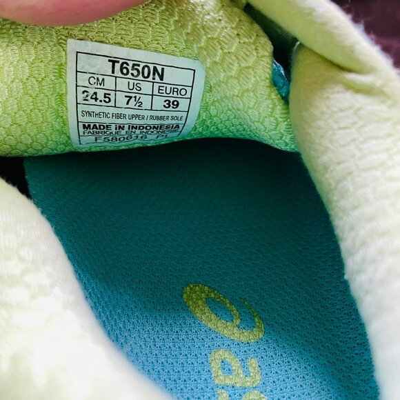 Excellent ASICS GEL NIMBUS 18 Grey Turquoise Lime Womens 7.5 US Medium 39 EUR - Picture 11 of 13